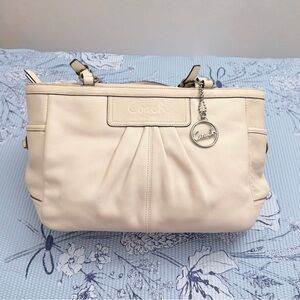 Coach Cream Leather Bag